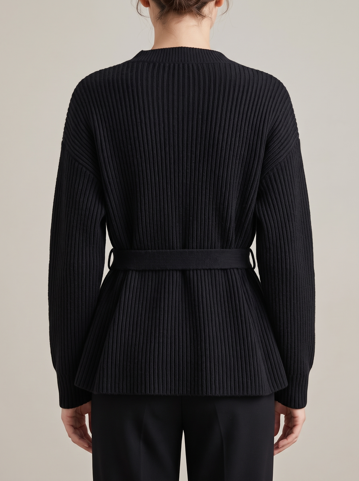 Wren | Belted Knit Cardigan With Gold-Tone Button