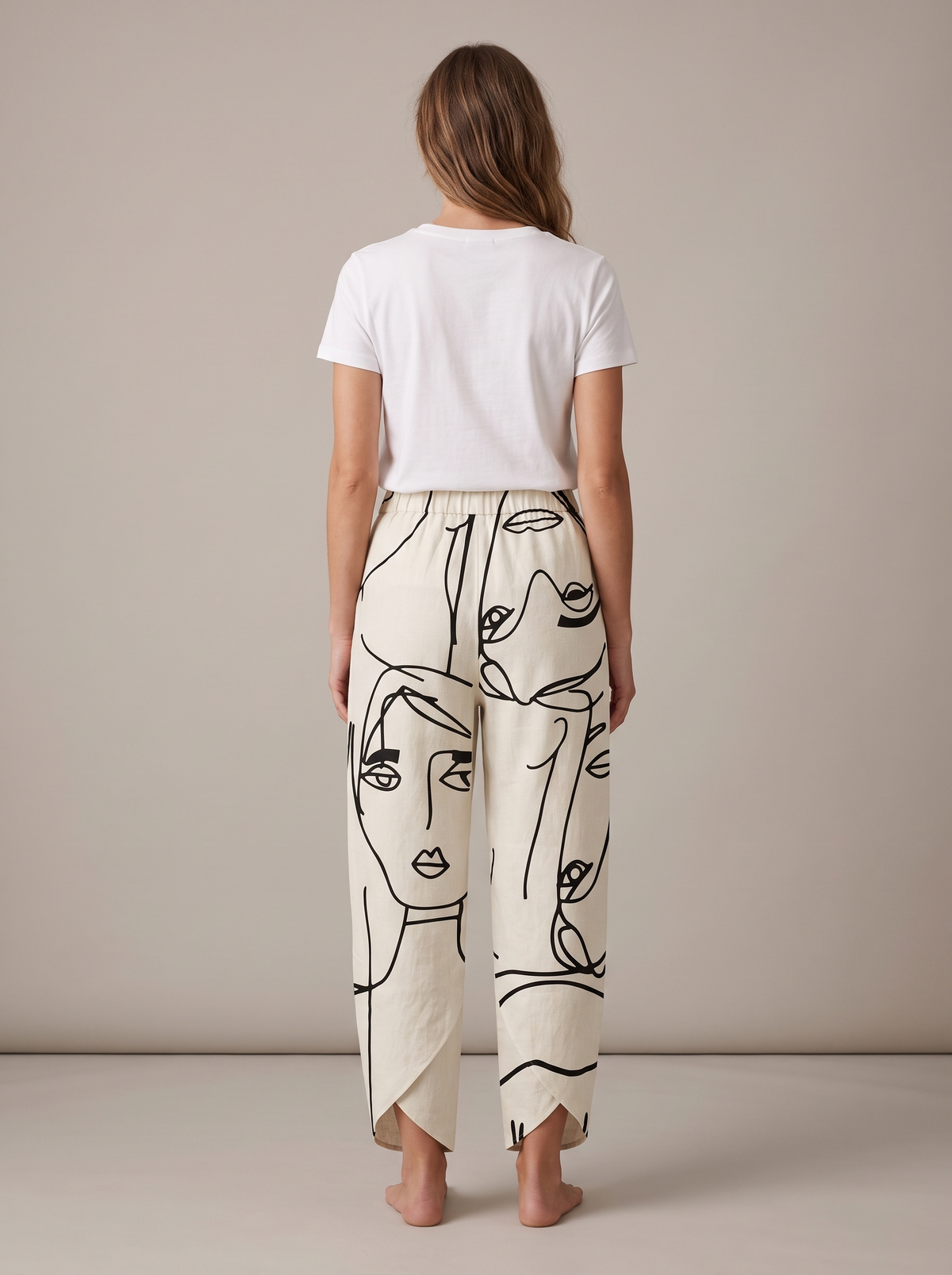 Fay | Relaxed Pants With Abstract Face Print