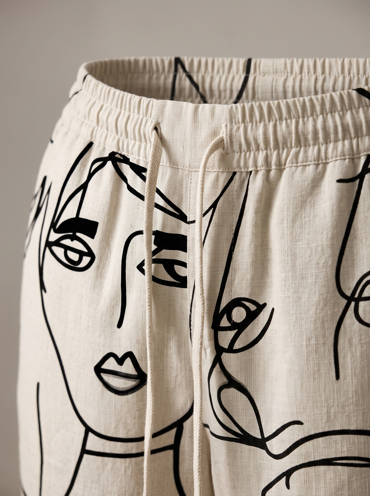 Fay | Relaxed Pants With Abstract Face Print