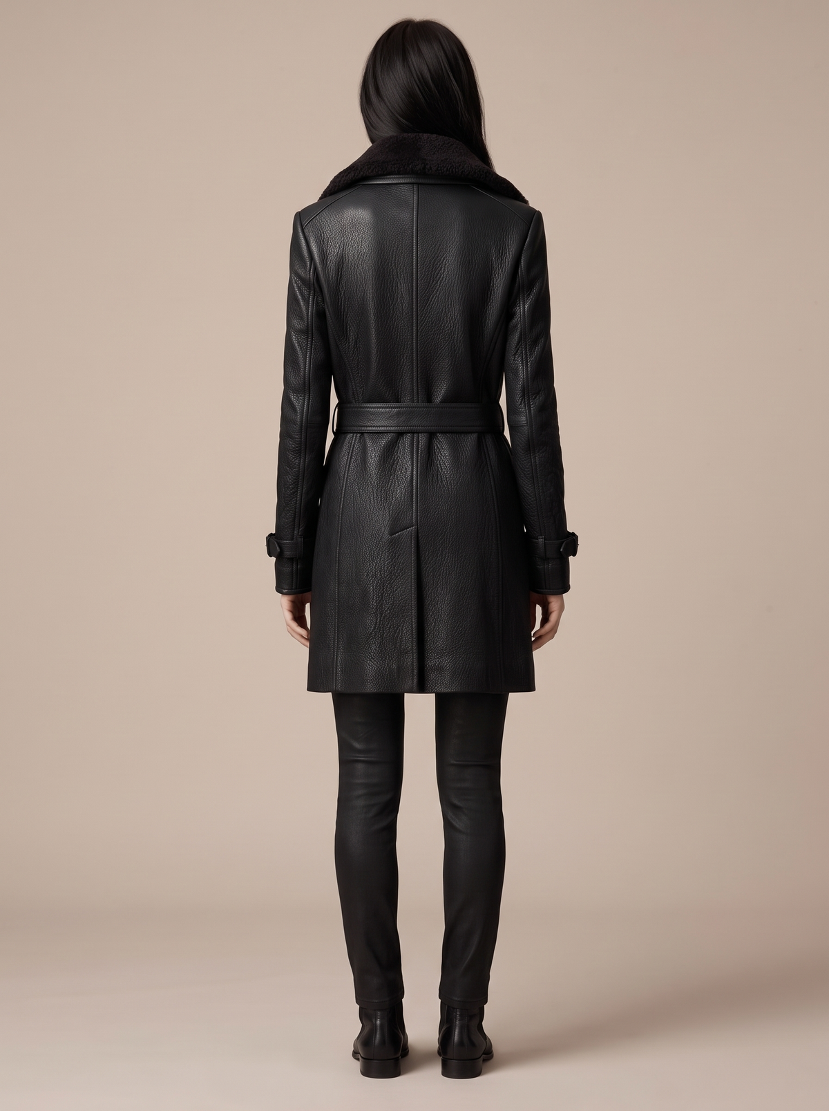 Katherine | Double-Breasted Coat With Plush Collar