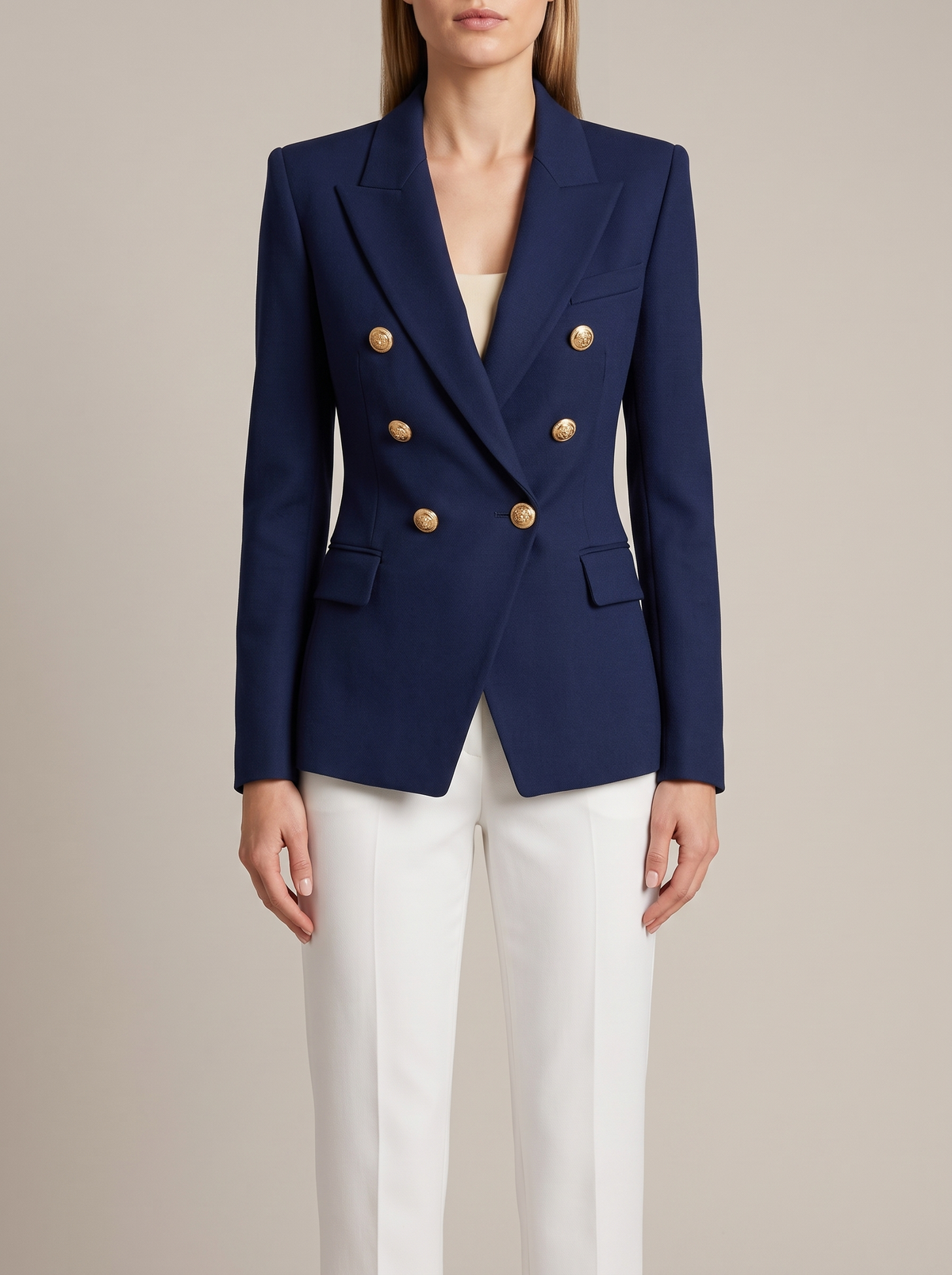 Hailey | Double-Breasted Blazer With Gold Buttons