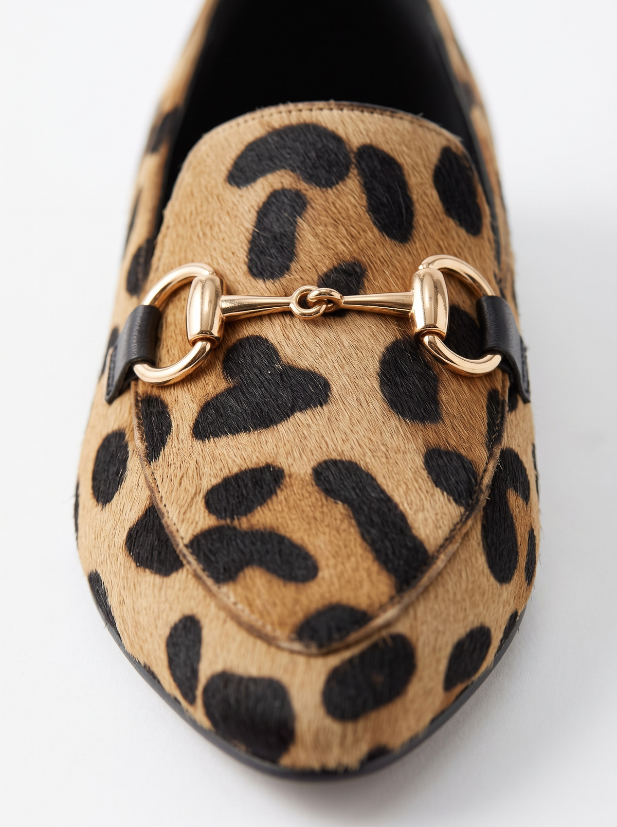 Clementine | Leopard Print Loafers With Gold-Tone Bit