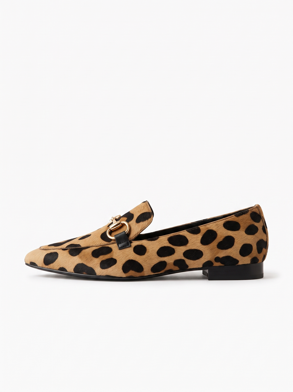 Clementine | Leopard Print Loafers With Gold-Tone Bit