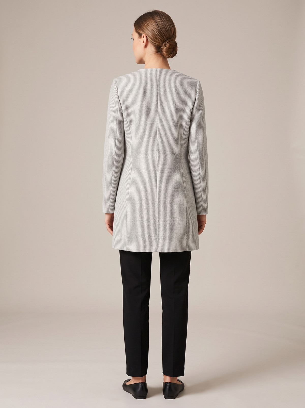 Beverly | Single-Breasted Jacquard Coat