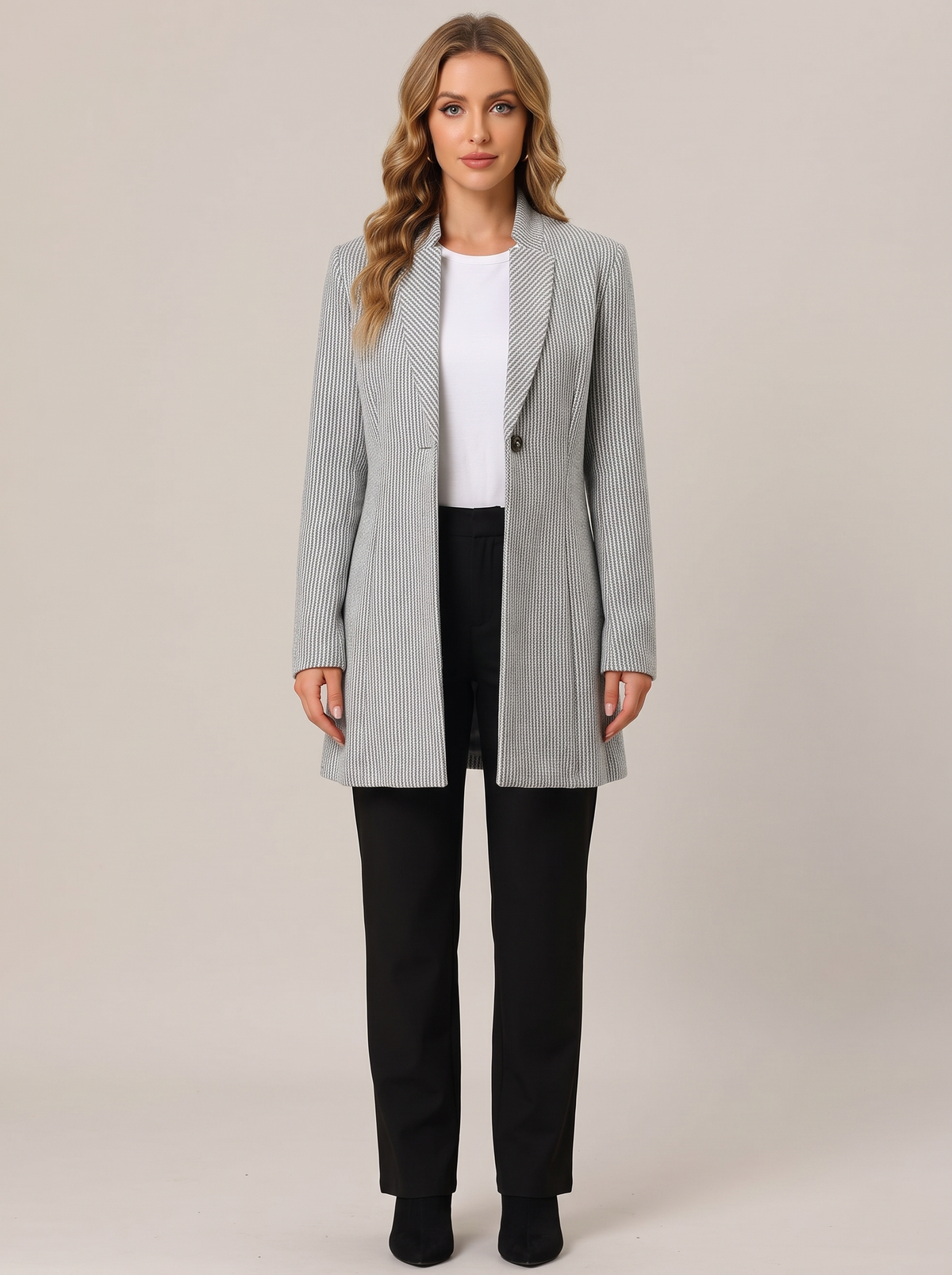 Beverly | Single-Breasted Jacquard Coat