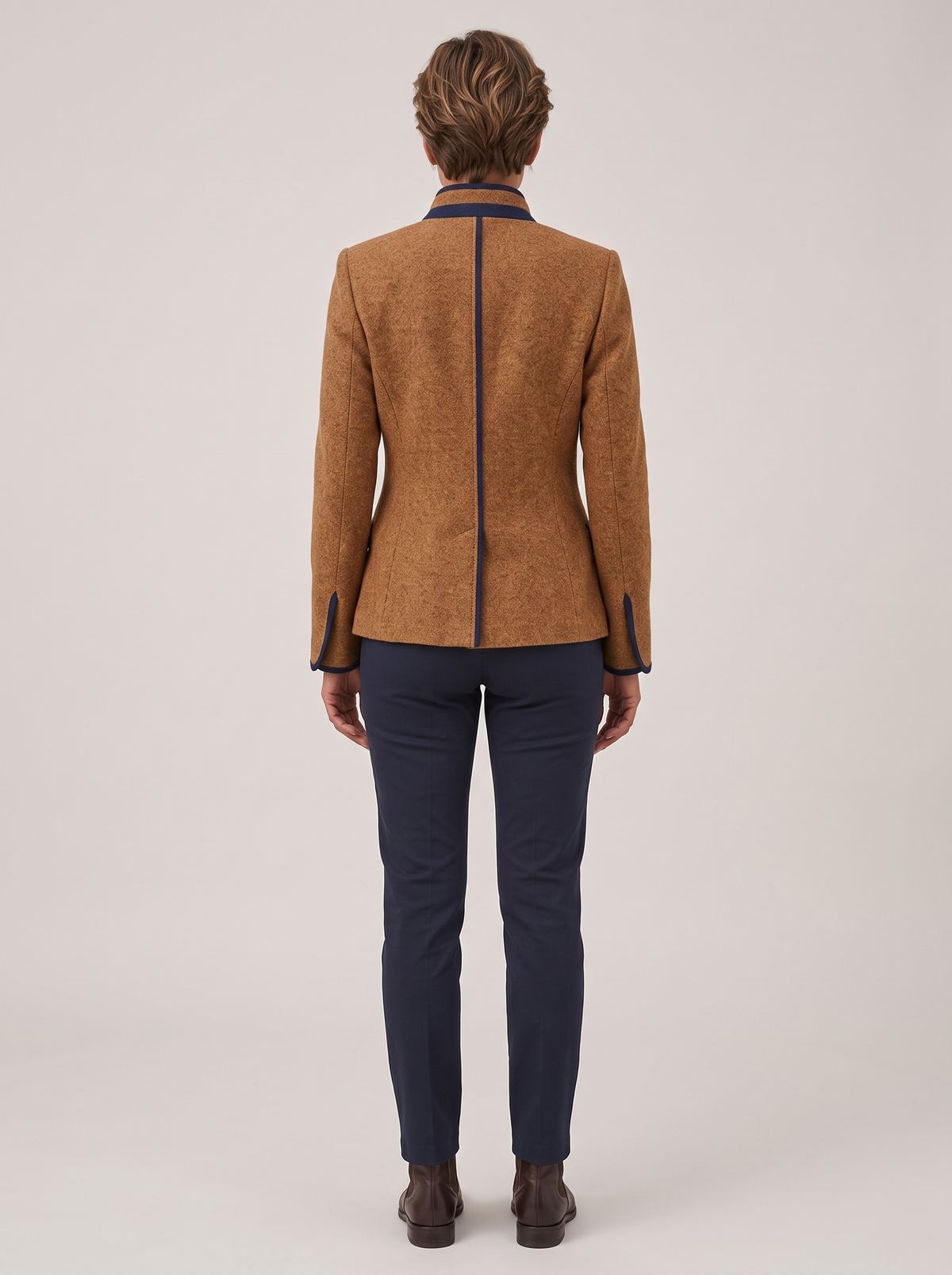 Marion | Stand Collar Jacket With Contrast Trim