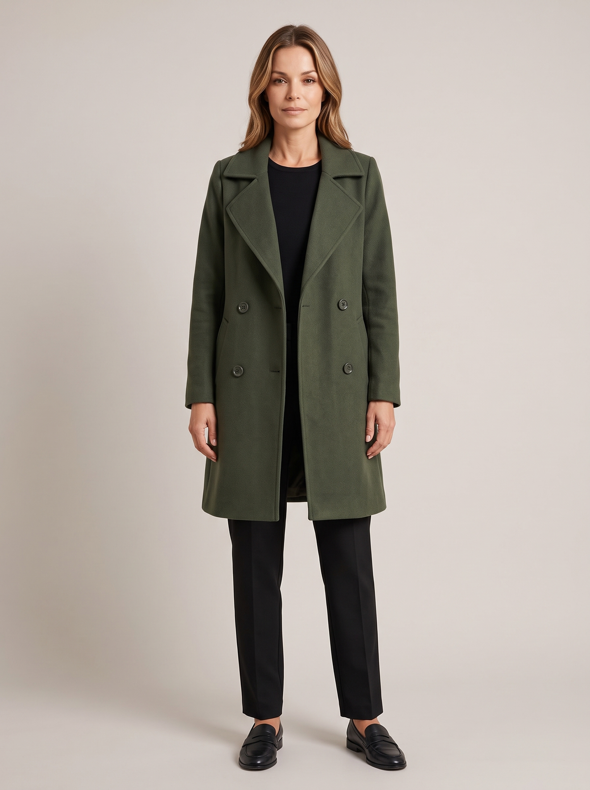 Florence | Double-Breasted Mid-Length Coat