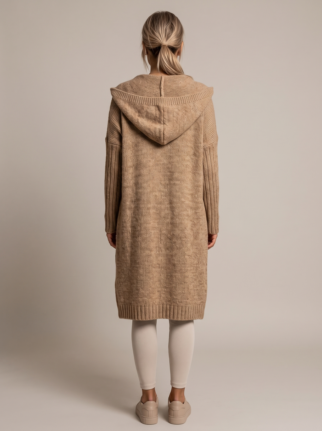 Jacqueline | Longline Hooded Knit Cardigan