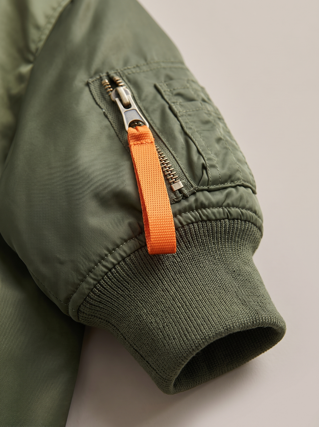 Gina | Nylon Bomber Jacket With Ribbed Cuffs