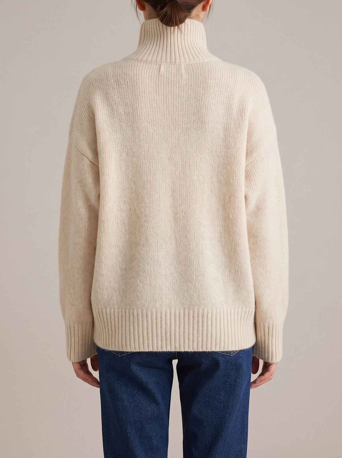 Dana | Warm Roll Neck Sweater With Ribbed Cuffs