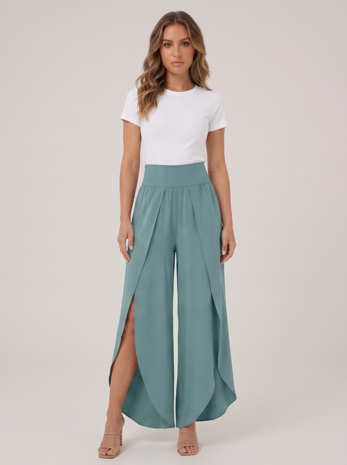 Esther | High-Waist Split Wide-Leg Pants