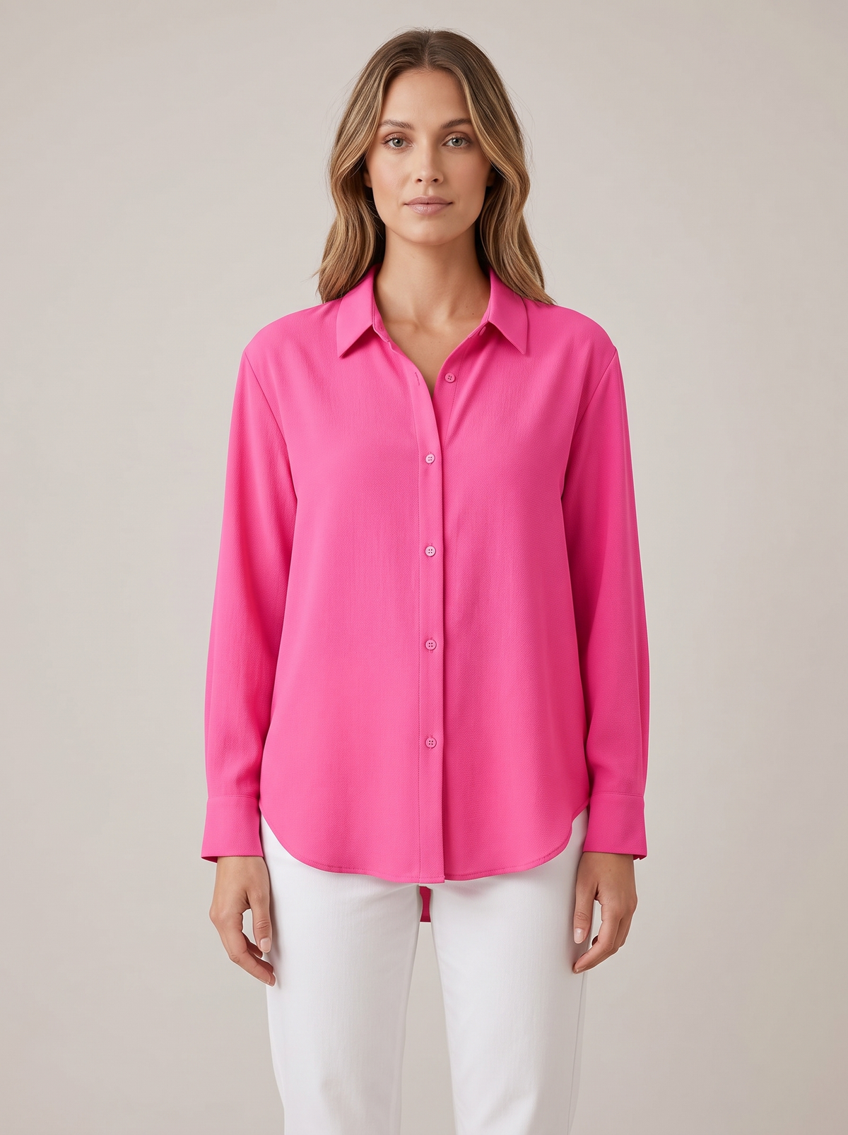 Allegra | Relaxed Button-Up Blouse With Collar