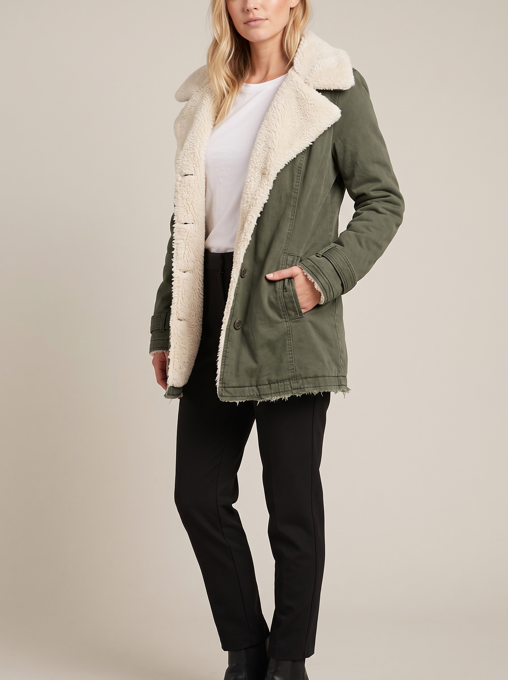 Bonnie | Warm Winter Jacket With Wide Collar