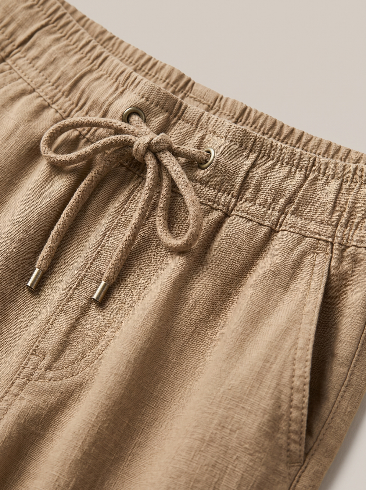 Claudia | Relaxed Linen-Blend Cropped Pants