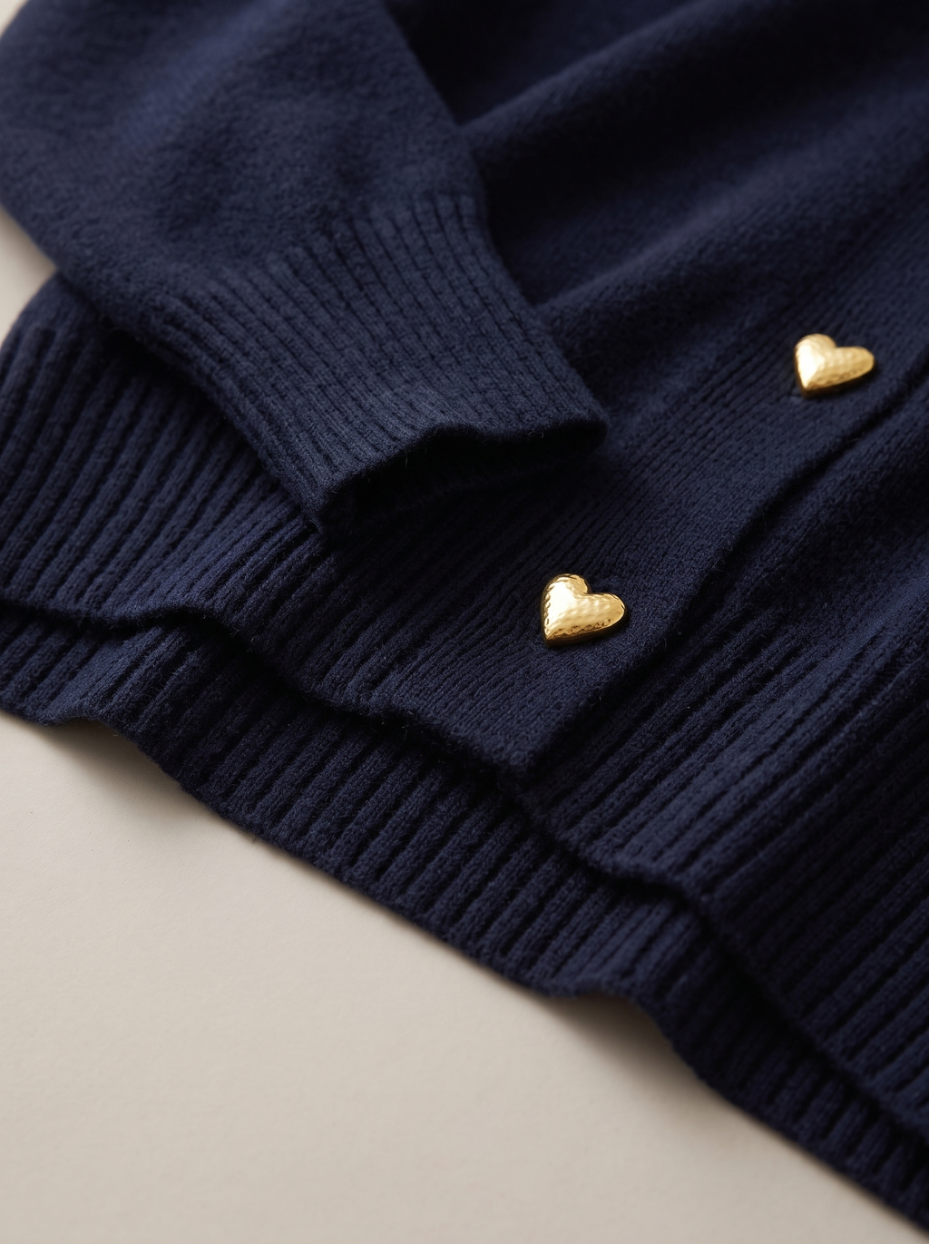 Holly | V-Neck Cardigan With Heart Buttons