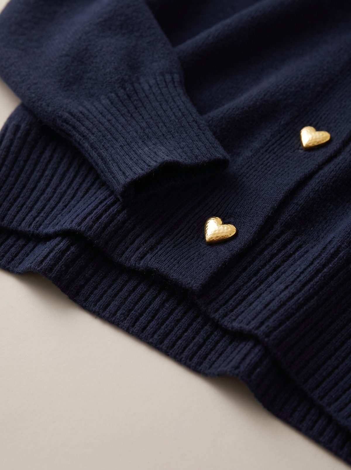 Holly | V-Neck Cardigan With Heart Buttons