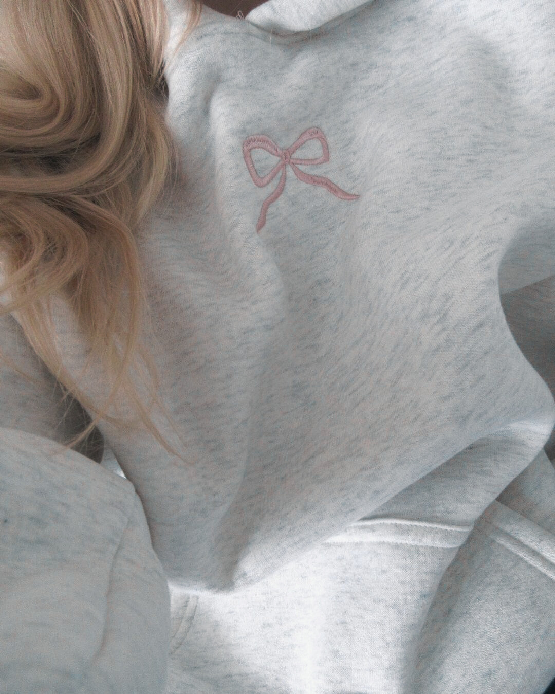 Delilah | Hoodie With Embroidered Bow Detail