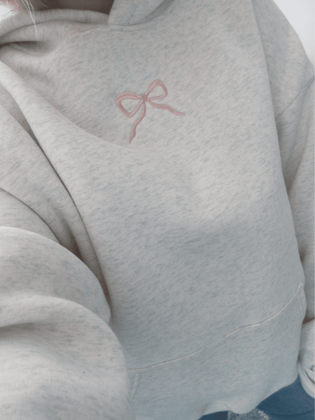 Delilah | Hoodie With Embroidered Bow Detail