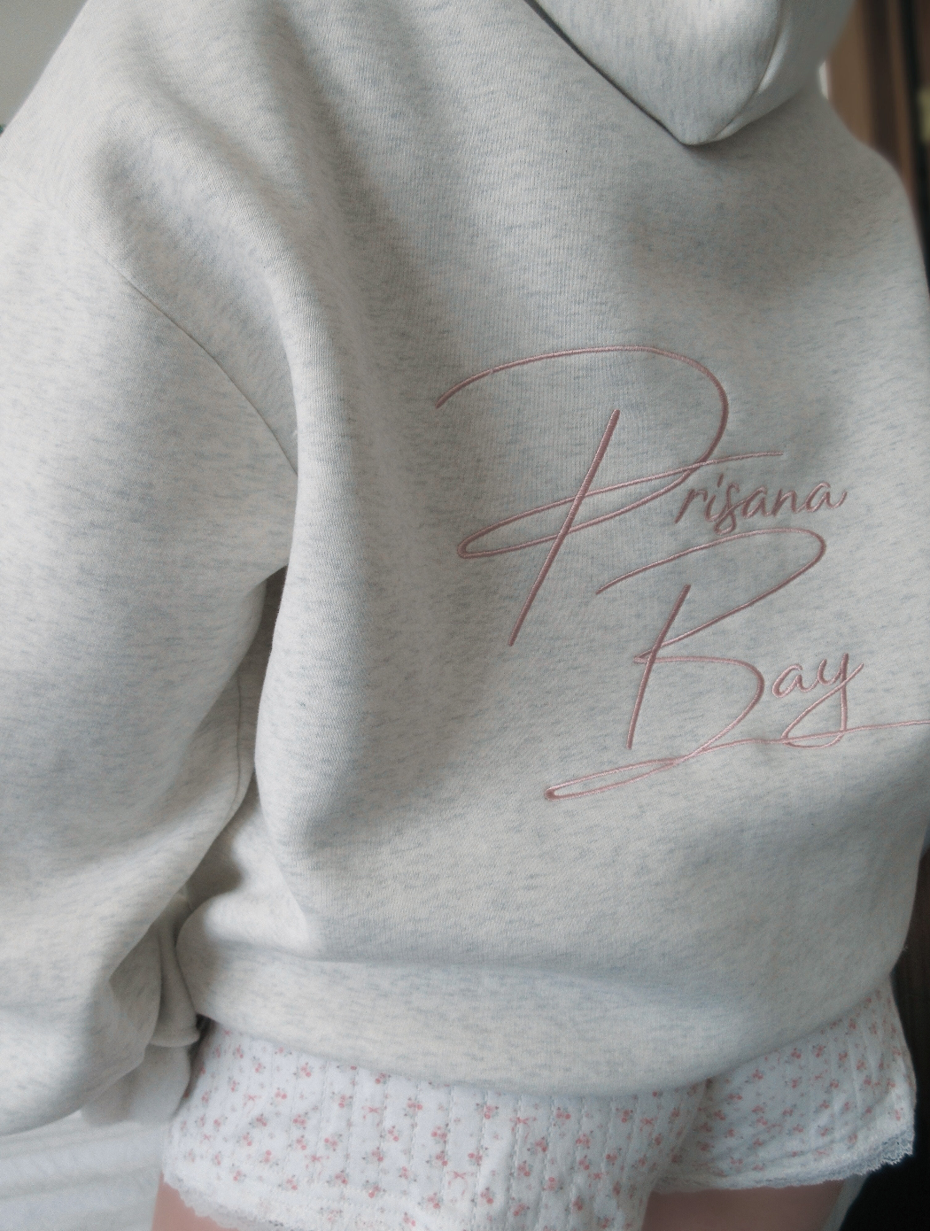 Delilah | Hoodie With Embroidered Bow Detail