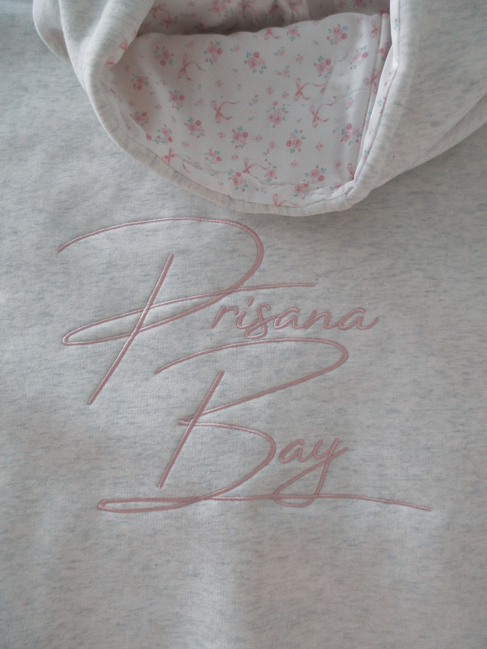 Delilah | Hoodie With Embroidered Bow Detail
