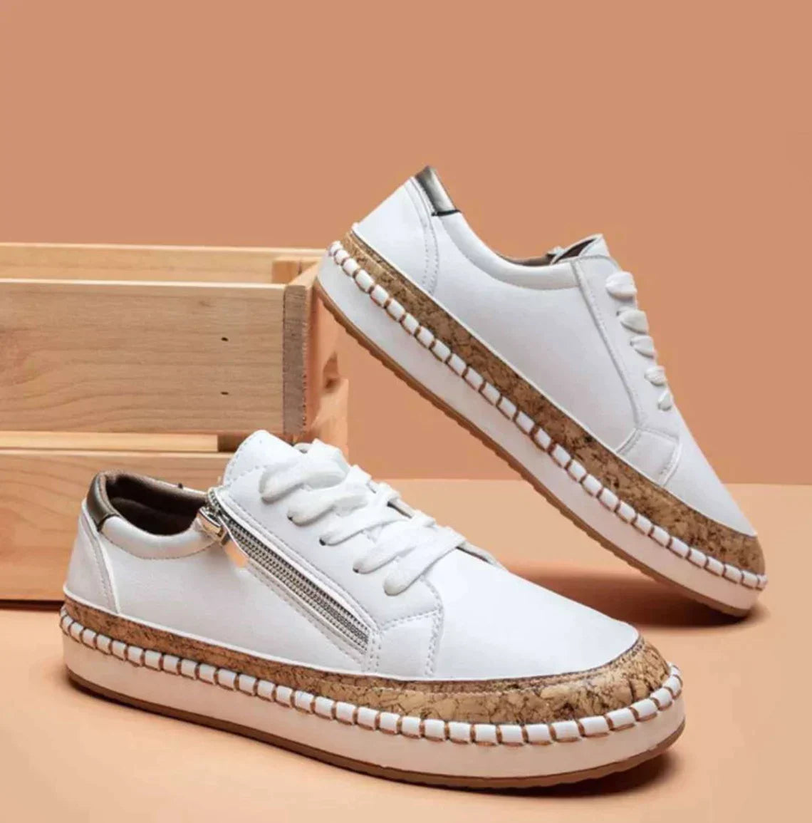 Primrose | Lace-Up Espadrille Sneakers With Side Zip
