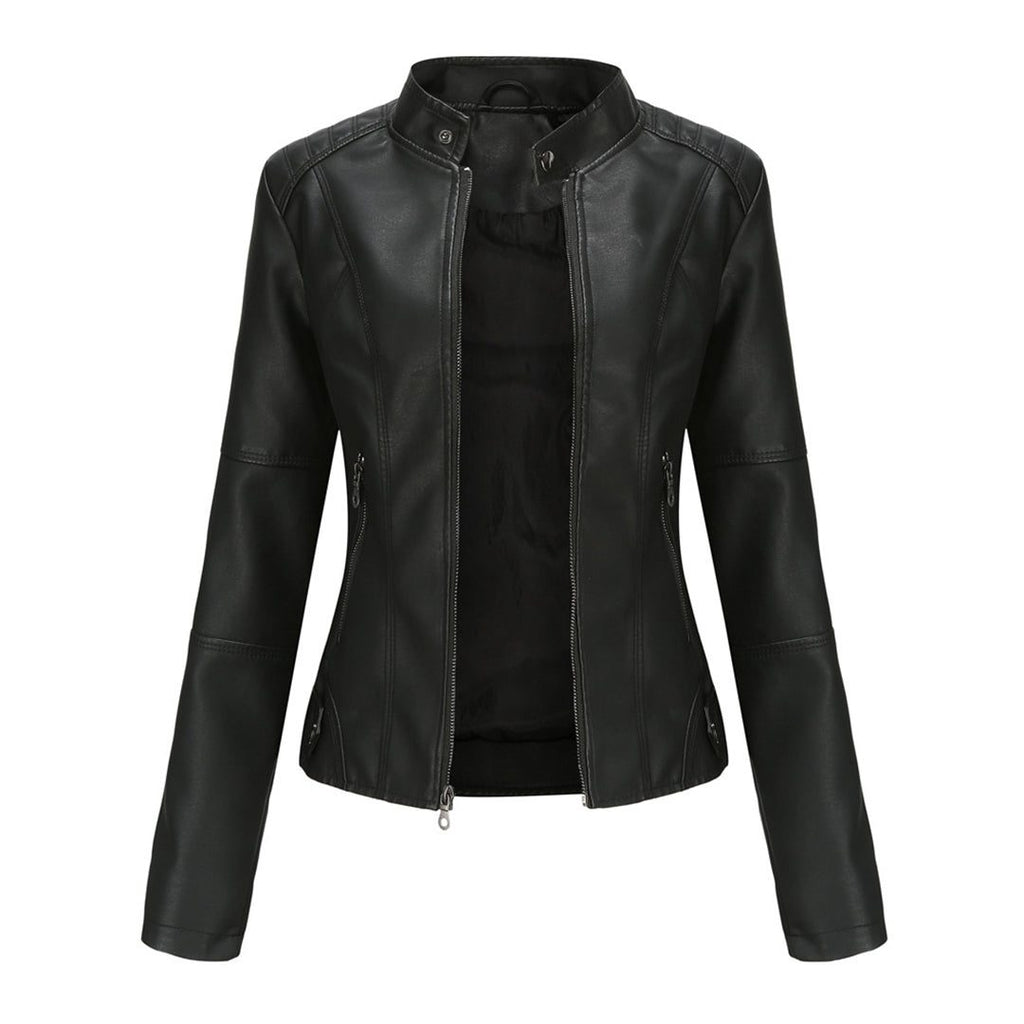 Virginia | Cropped Zip-Up Jacket With Stand Collar