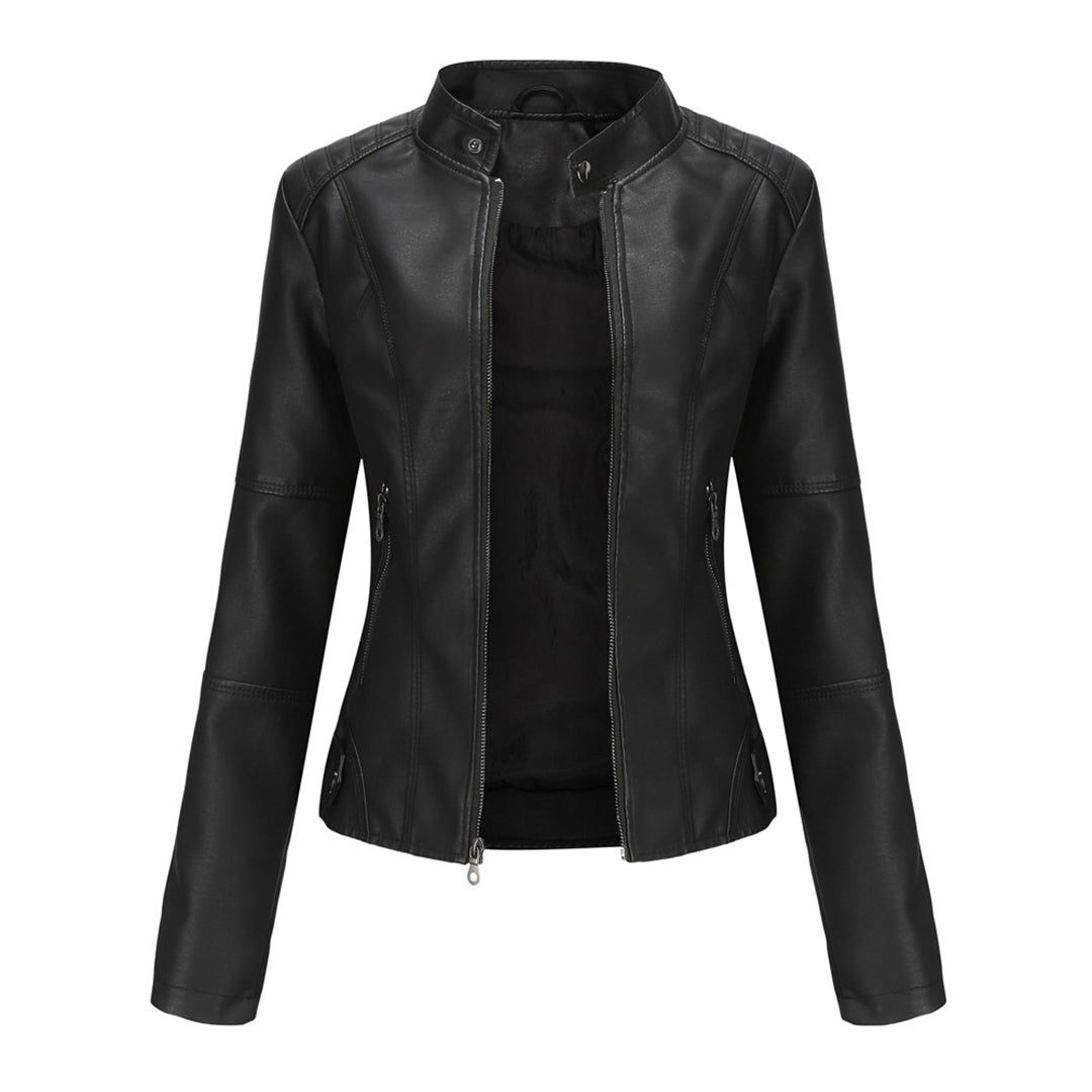 Virginia | Cropped Zip-Up Jacket With Stand Collar