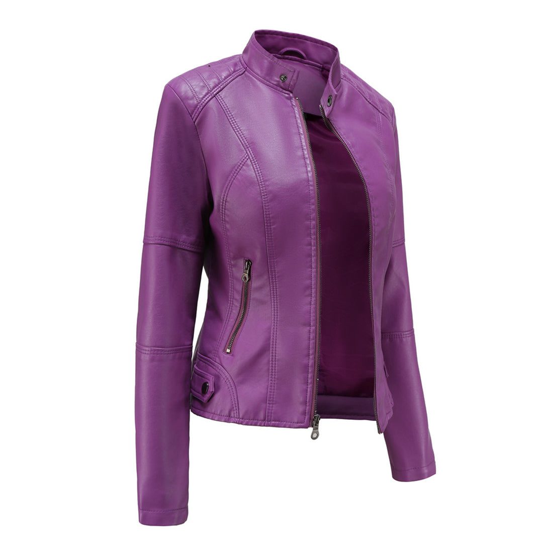 Virginia | Cropped Zip-Up Jacket With Stand Collar