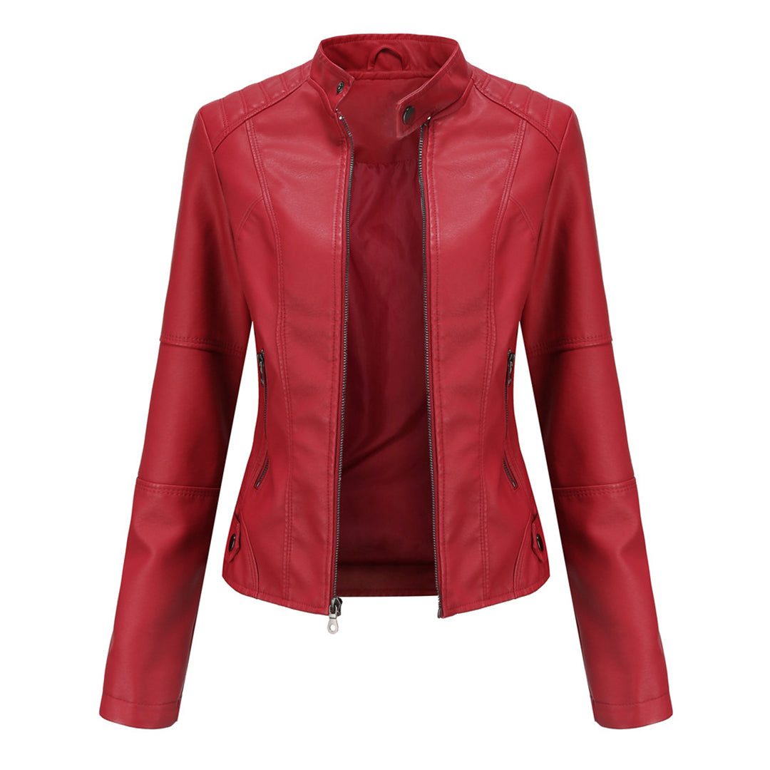 Virginia | Cropped Zip-Up Jacket With Stand Collar