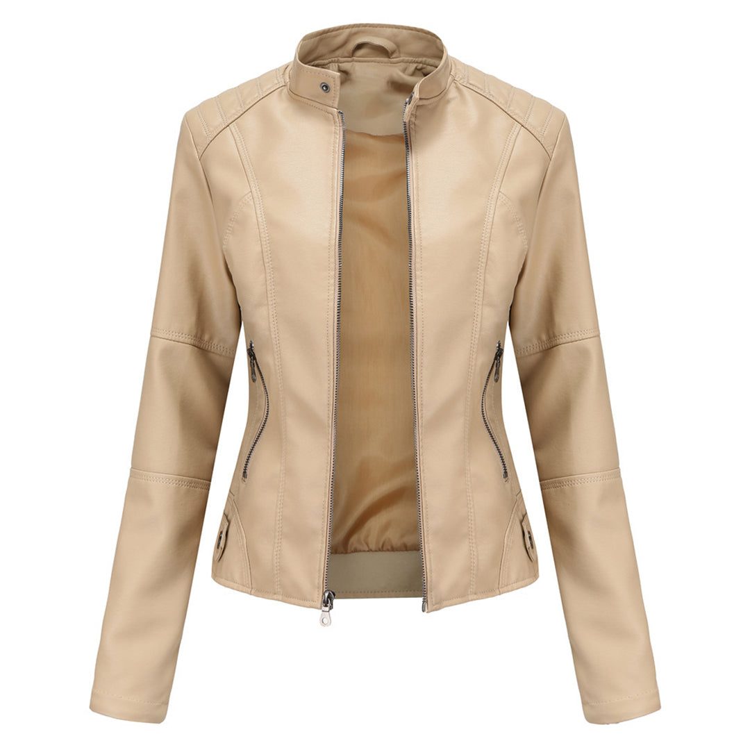 Virginia | Cropped Zip-Up Jacket With Stand Collar