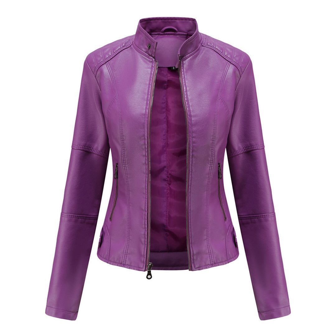 Virginia | Cropped Zip-Up Jacket With Stand Collar