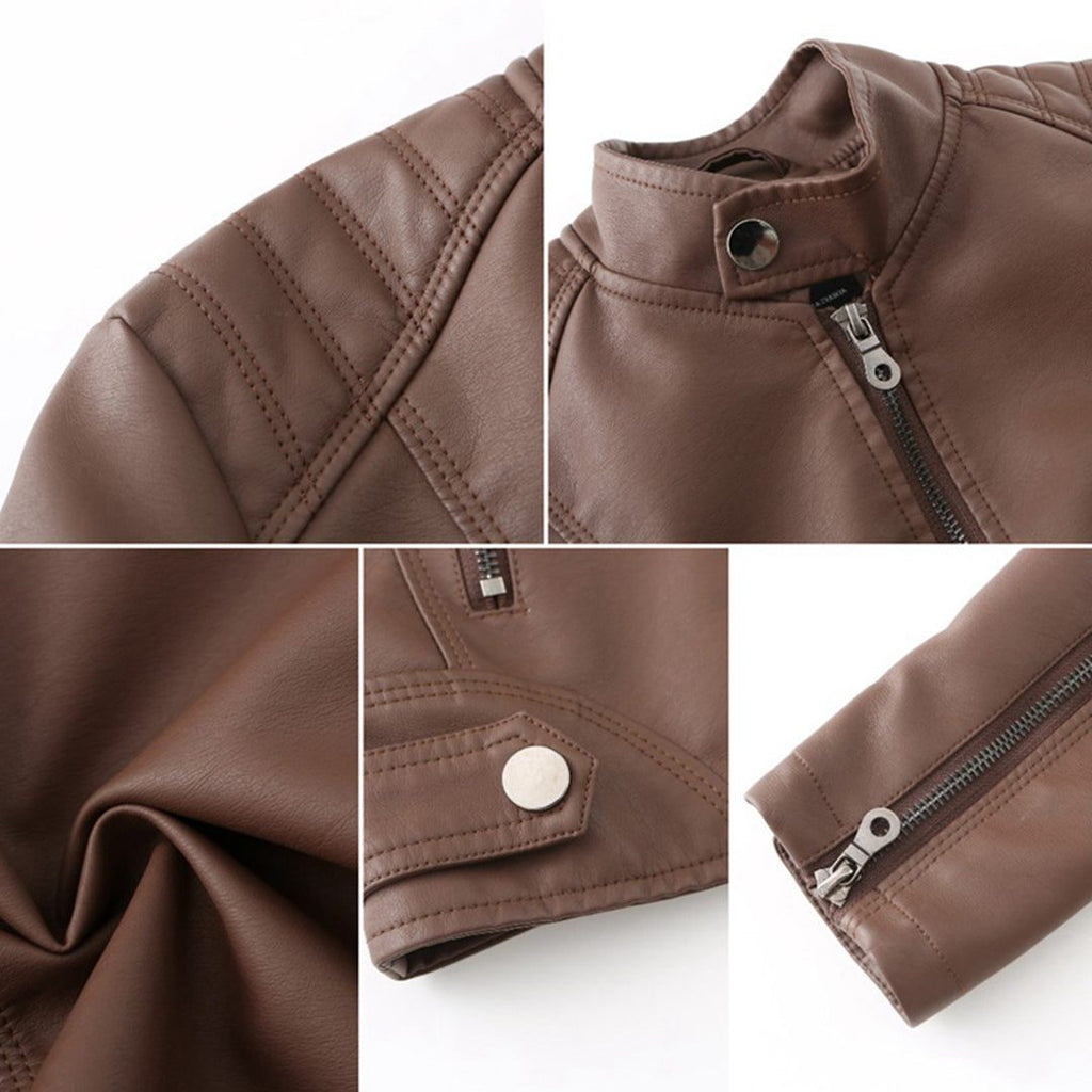 Virginia | Cropped Zip-Up Jacket With Stand Collar