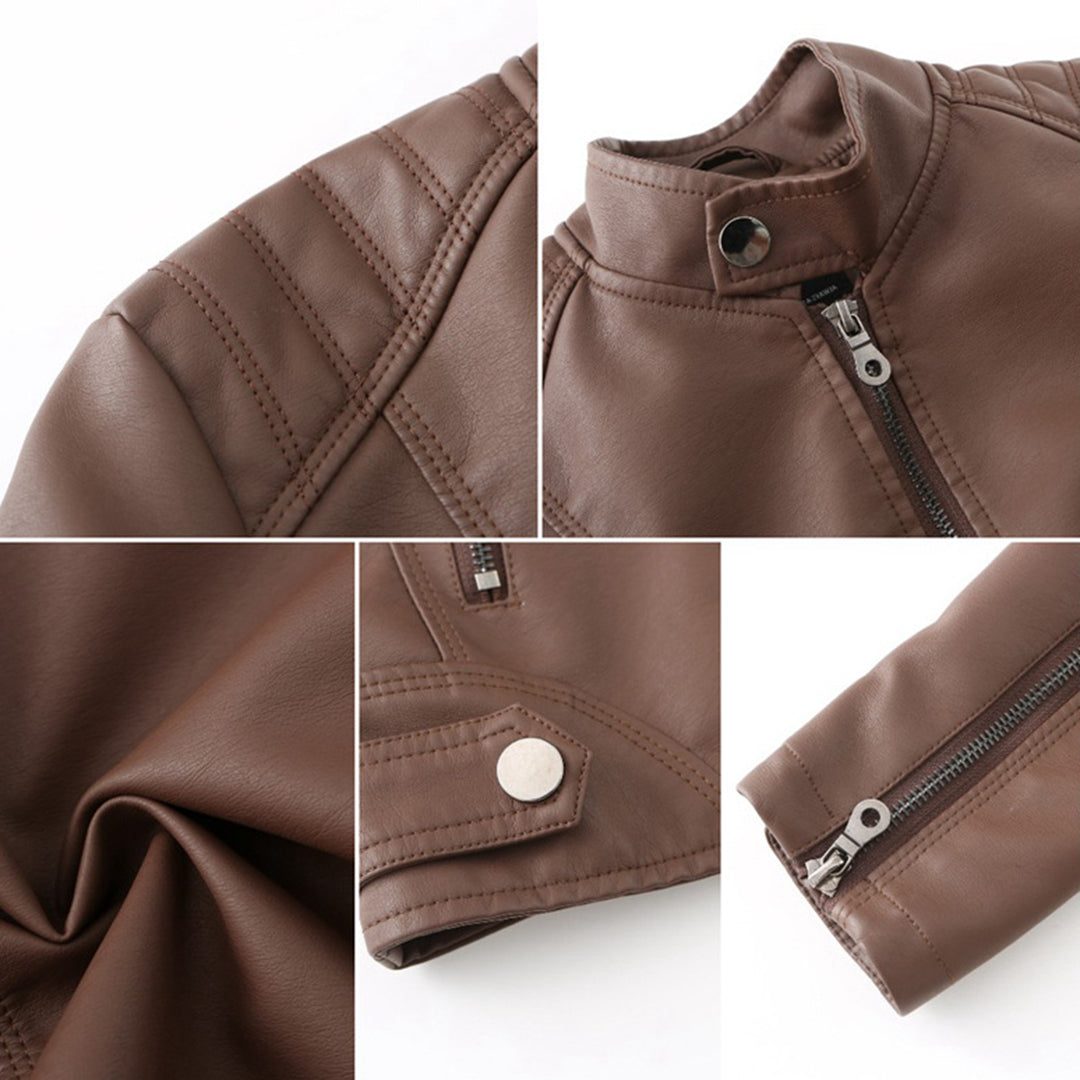 Virginia | Cropped Zip-Up Jacket With Stand Collar