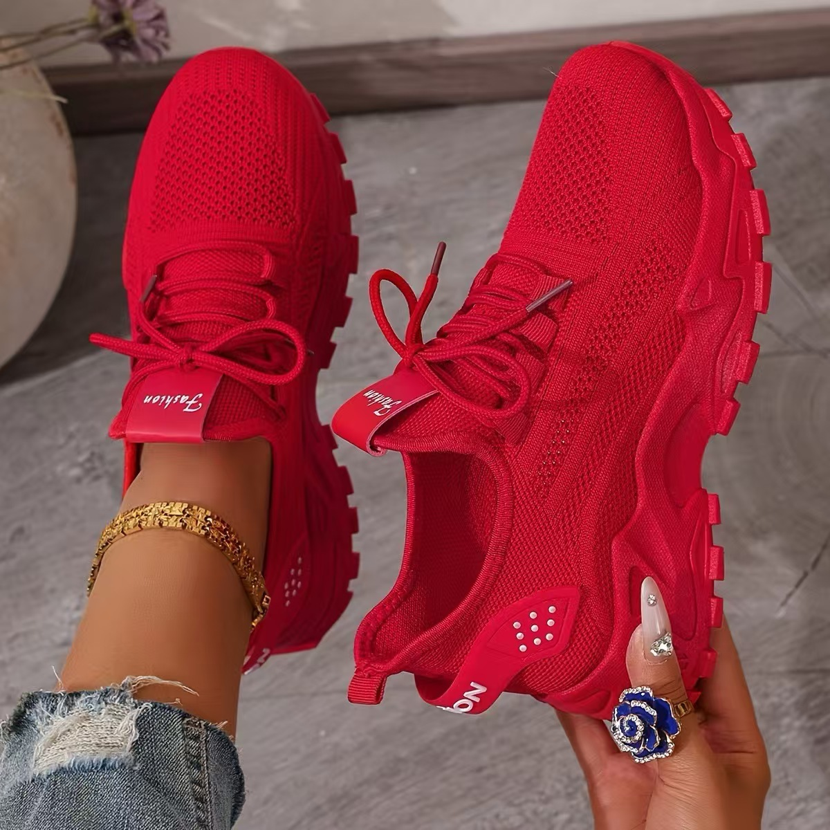 Adela | Lace-Up Sneakers With Wide Toe Box