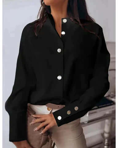Mackenzie | Button-Down Blouse With Wide Cuffs