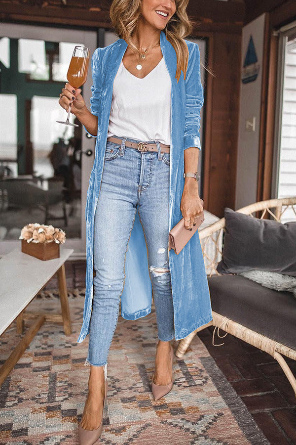 Gretchen | Long Velvet Kimono Jacket