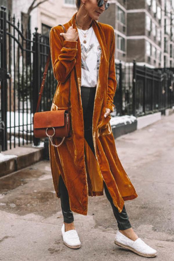 Gretchen | Long Velvet Kimono Jacket