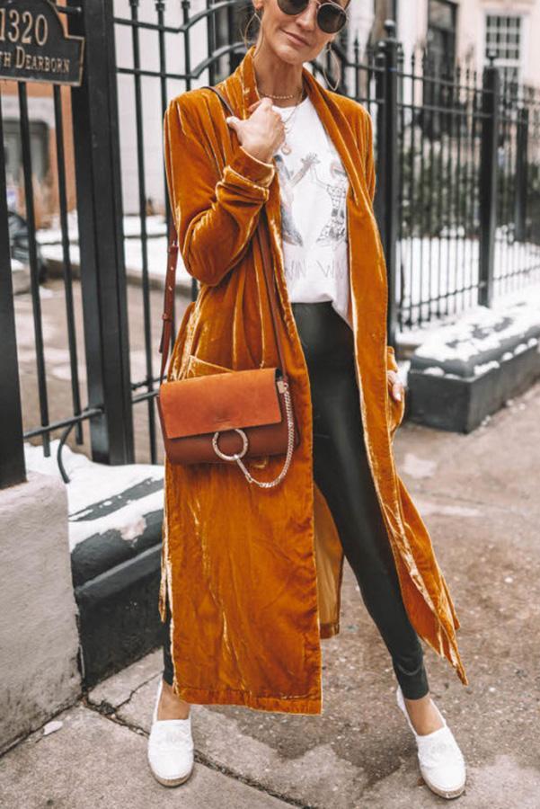 Gretchen | Long Velvet Kimono Jacket