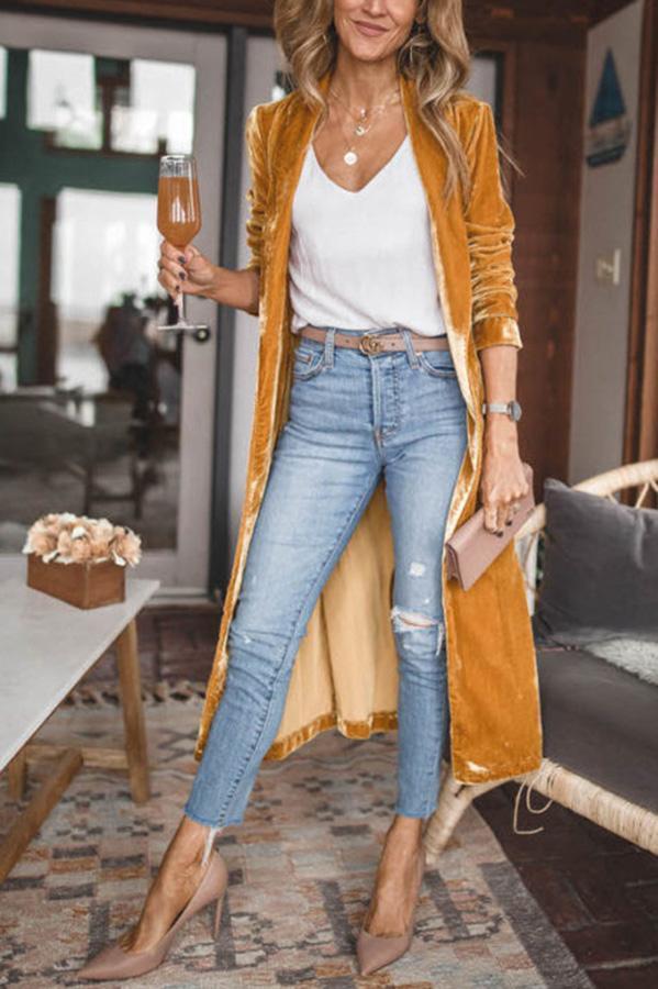 Gretchen | Long Velvet Kimono Jacket