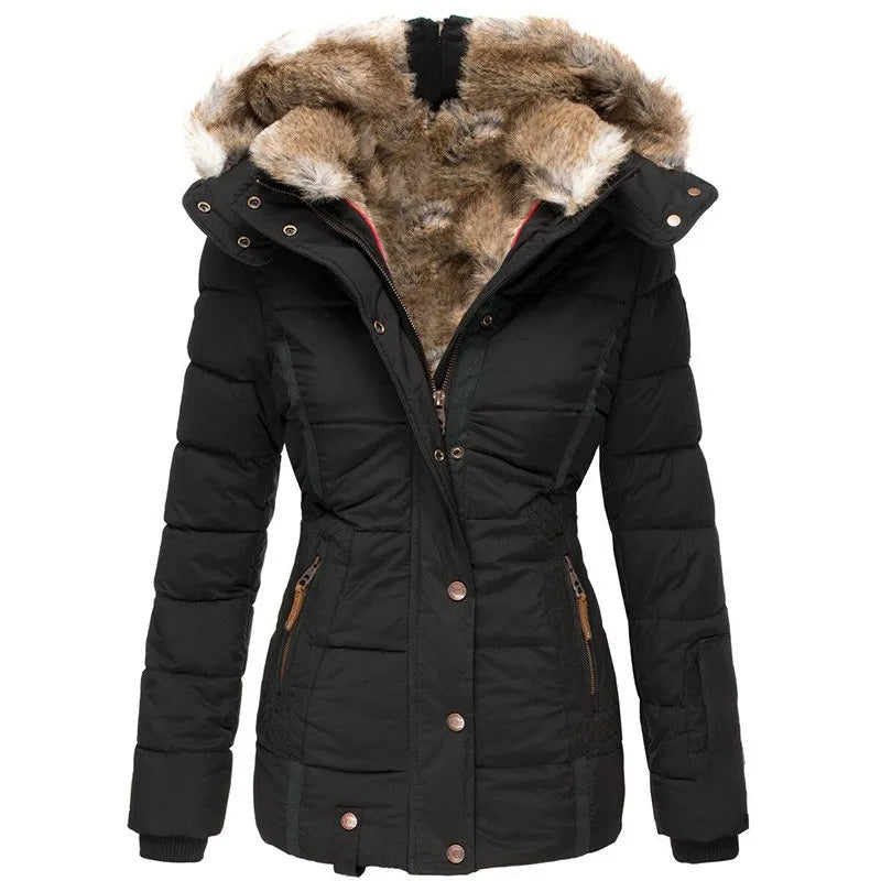 Amy | Quilted Puffer Coat With Plush-Lined Hood