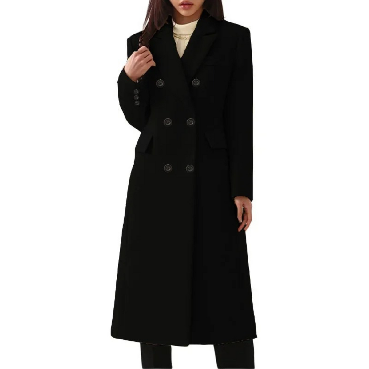 Joan | Long Double-Breasted Wool Coat