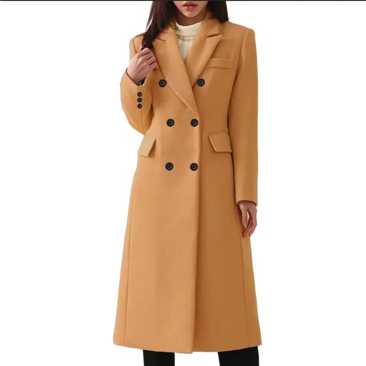 Joan | Long Double-Breasted Wool Coat