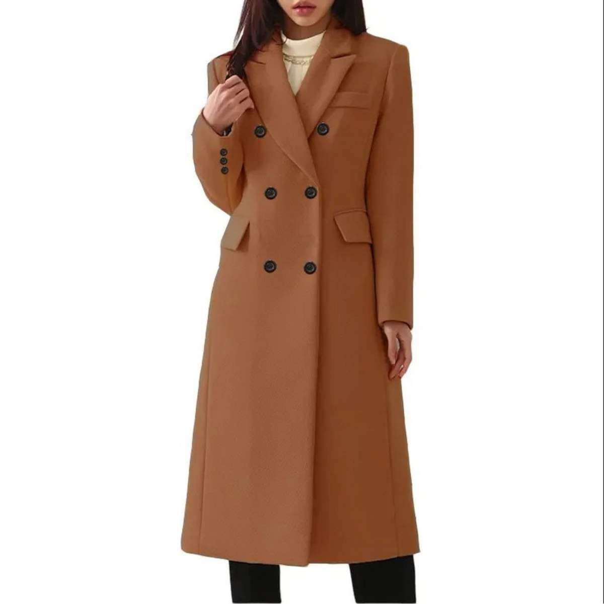 Joan | Long Double-Breasted Wool Coat