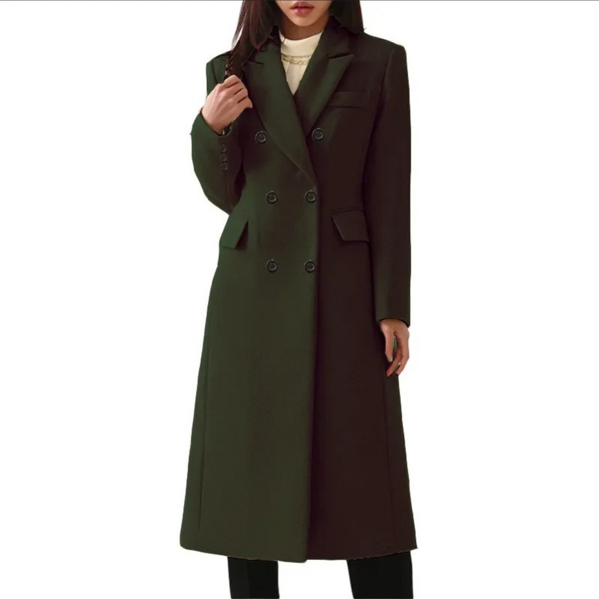 Joan | Long Double-Breasted Wool Coat