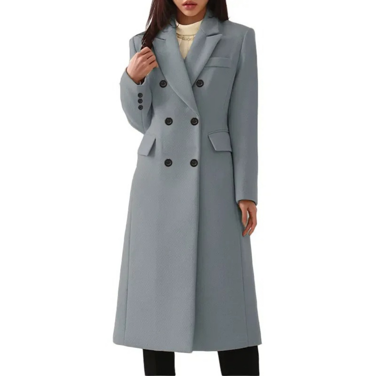 Joan | Long Double-Breasted Wool Coat