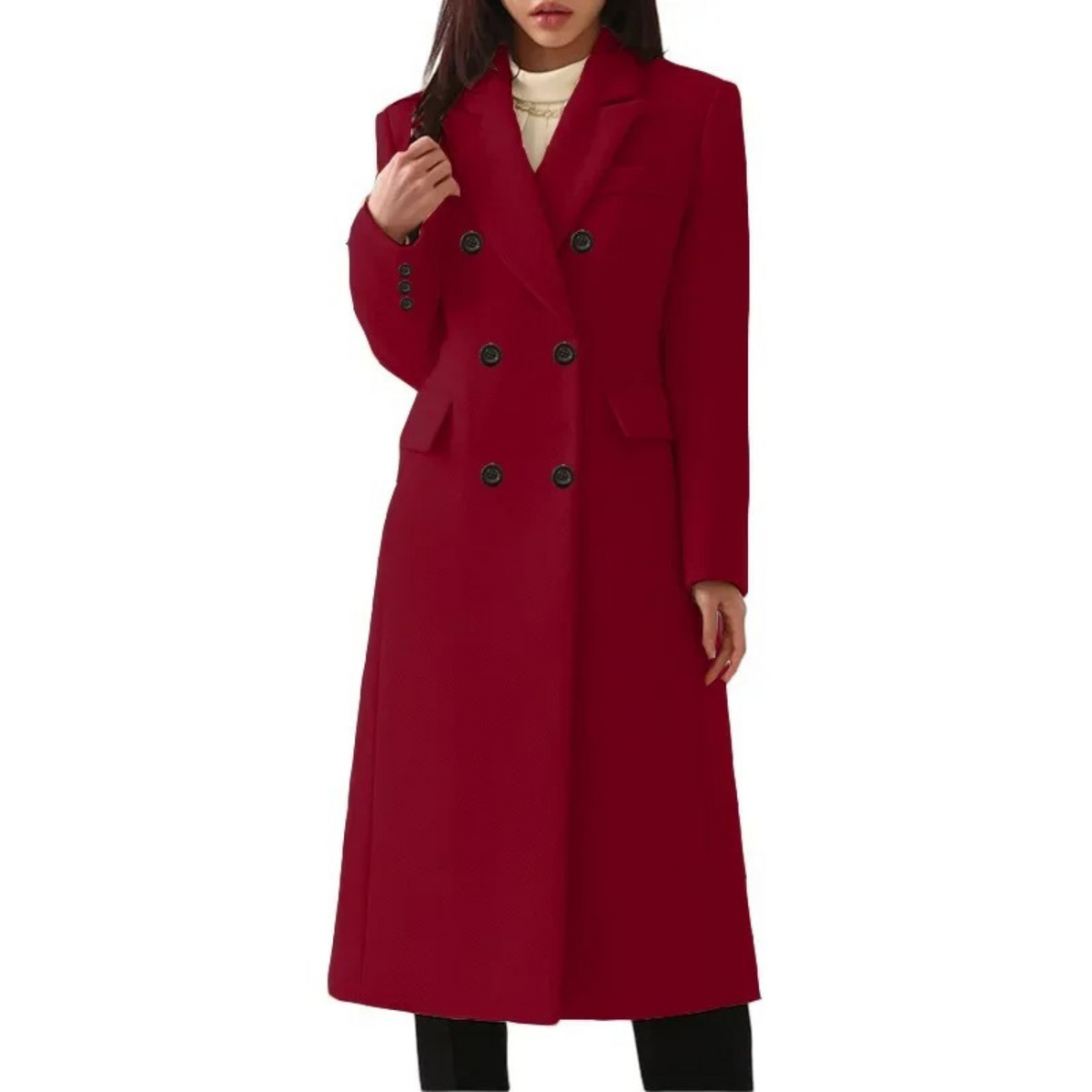 Joan | Long Double-Breasted Wool Coat
