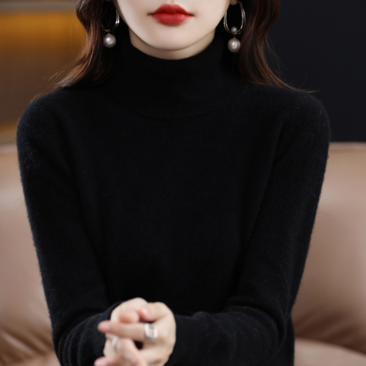 Corinne | Cashmere Turtleneck Sweater