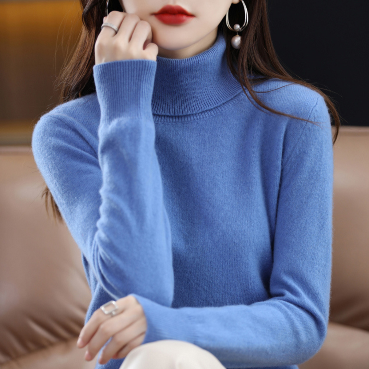 Corinne | Cashmere Turtleneck Sweater