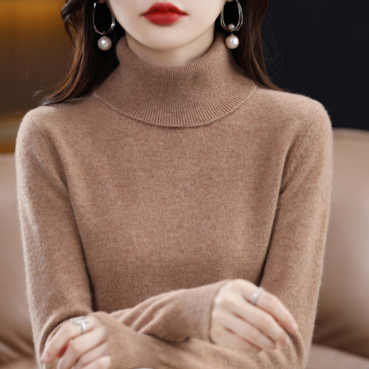 Corinne | Cashmere Turtleneck Sweater