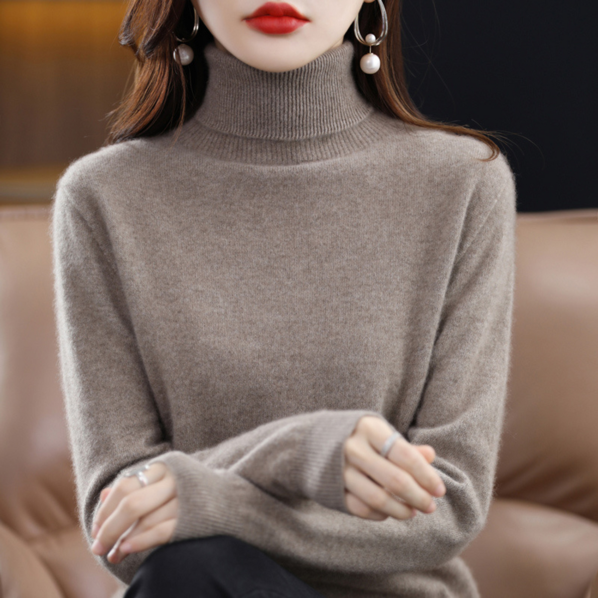 Corinne | Cashmere Turtleneck Sweater